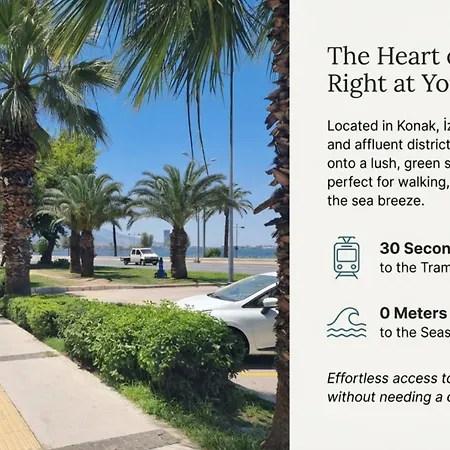 Apartment Elegant & Cozy Retreat Home, Center Gem, At The Seaside, Steps From The Tram Izmir